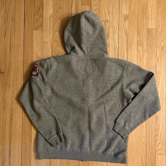 Wisconsin Badgers Full Zip Hoodie Sweatshirt, Gray, Size L - Picture 4 of 8